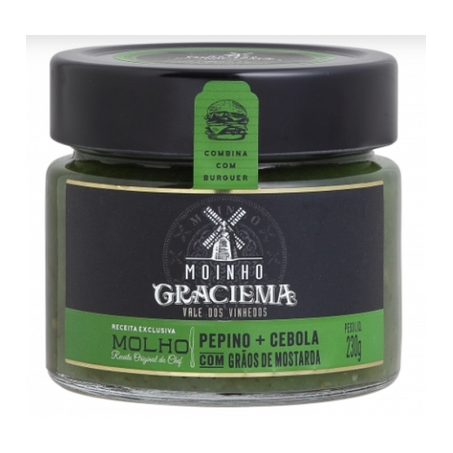 Molho pepino+cebola com grãos de mostarda graciema 230g