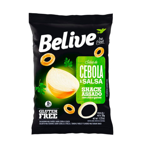 Salgadinho Belive Sem Glúten Cebola e Salsa Pacote 35G