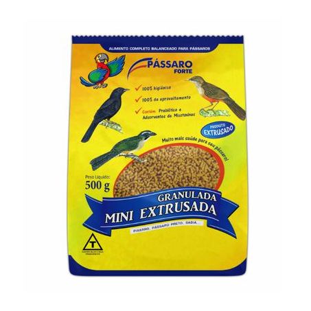 RACAO MINI EXTRUSADA P/ PASSAROS GRANULADA FI 500G