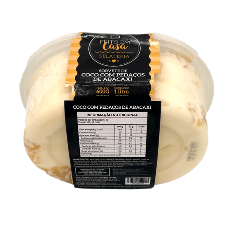 Sorvete Hippo Coco com Abacaxi 1l 360-1