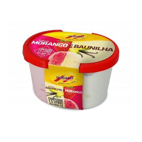 Sorvete morango/baunilha italiana 1.5l