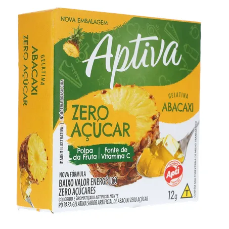Gelatina apti abacaxi zero 12g 360-32