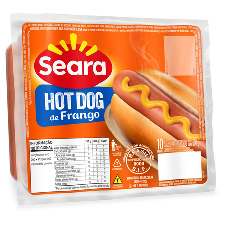 Salsicha Hot Dog Seara 500g - Frango