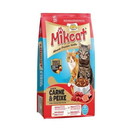 Racao mikcat carne c nugg 30% 500g