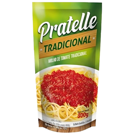 Molho de Tomate Pratelle 300g - Tradicional - Sachê
