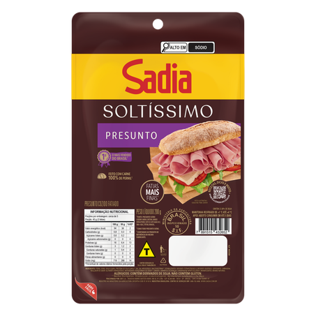 Presunto Cozido Fatiado Sadia Soltíssimo 200g