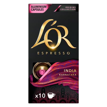CAFÉ EM CÁPSULA TORRADO E MOÍDO ESPRESSO INDIA KARNATAKA L'OR ORIGINS COLLECTION