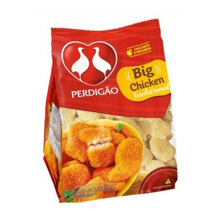 Empanado de frango perdigão big chiken tradicional pacote 1kg