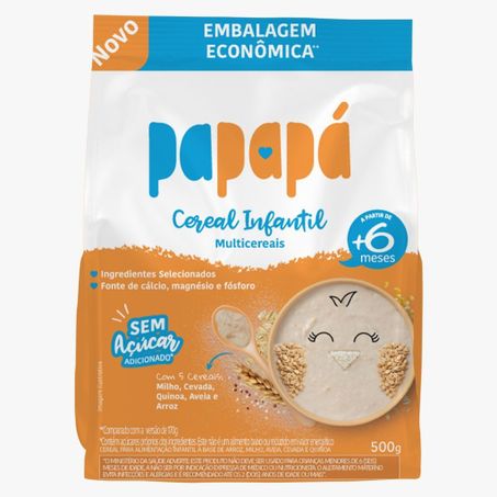 Cereal infantil multicereais papapa 500g