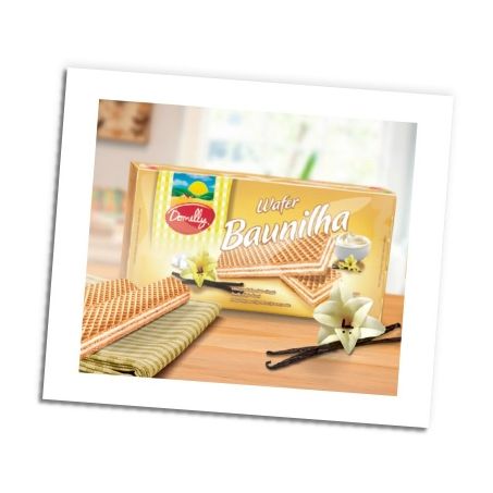 Wafer domelly 100gr baunilha