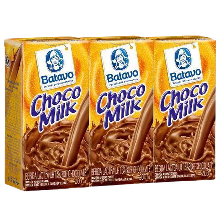 BEBIDA LÁCTEA BATAVO CHOCOLATE MILK 200ML 3UN