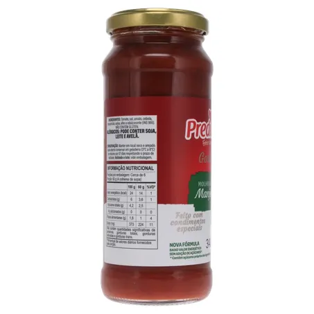 Molho De Tomate Predilecta Premium c Manjericao 340g 360-28