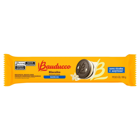 Biscoito Recheado Bauducco 108g - Baunilha