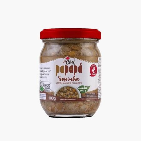 SOPINHA PAPAPA 180G ORG LENT/CARNE/LEG