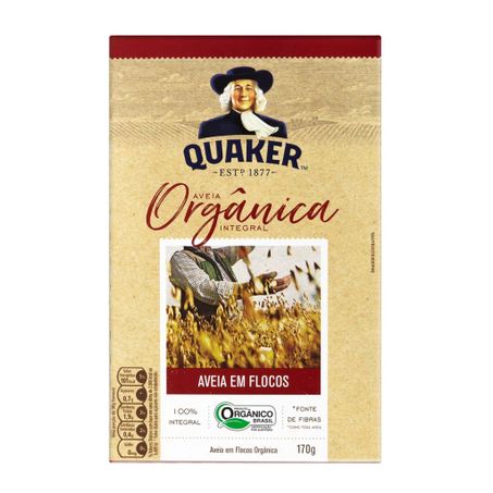 AVEIA QUAKER ORGANICO FARELO 170G