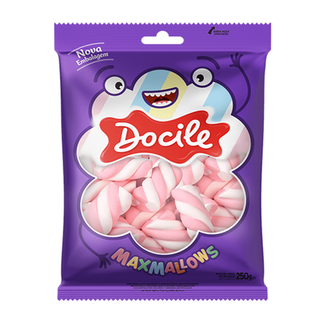 MARSHMALLOW DOCILE TWIST ROSA/BRANCO 220G
