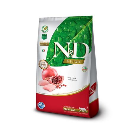 Ração Farmina N&D Gatos Adultos Farmina Prime Sabor Frango e Romã 400Gr