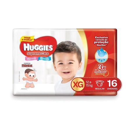 Fralda huggies monica sup.car jumbo xg16