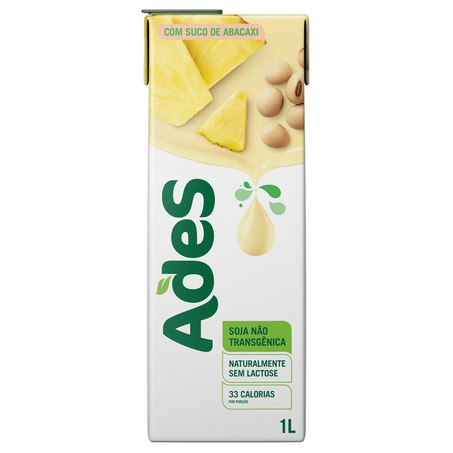 Bebida de Soja Ades Sabor Abacaxi 1L