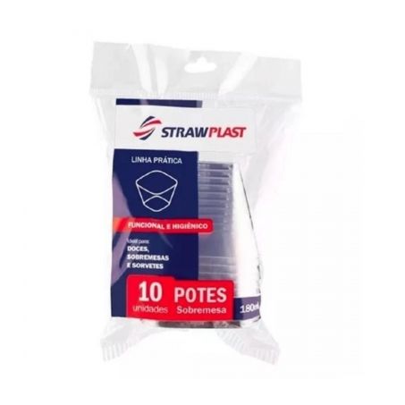 KIT STRAW POTE/TAMPA MOUSE 180ML