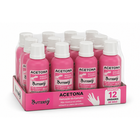 Acetona removedora butterfly pcc/12x50ml