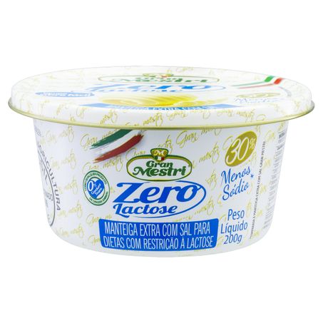MANTEIGA EXTRA COM SAL ZERO LACTOSE GRAN MESTRI LATA