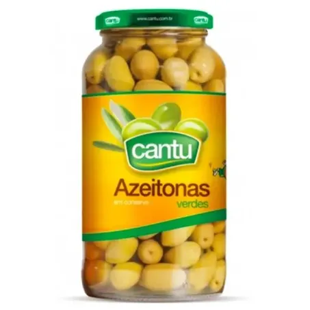 Azeitona Cantu verde com caroço 200g