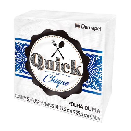 Guardanapo Quick Chique Branco Grande c/50un