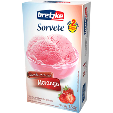 Pó para Sorvete Bretzke 150g - Morango