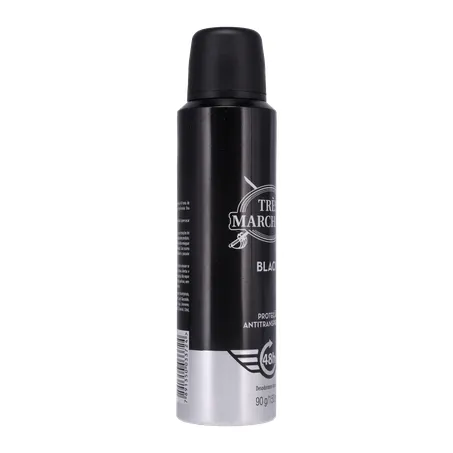 Desodorante black tres marchand aerossol 150ml 360-30