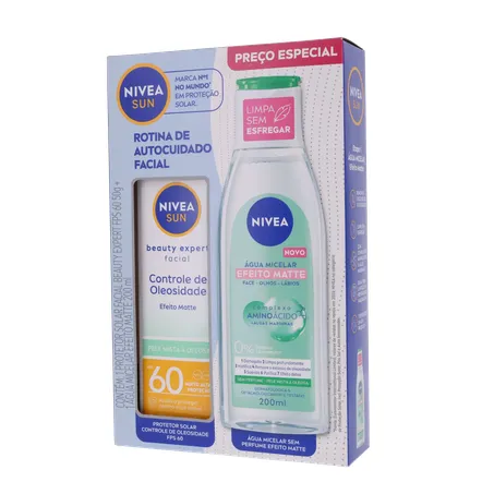 Kit nivea protetor solar fps60 50ml + água micelar 200ml 360-2