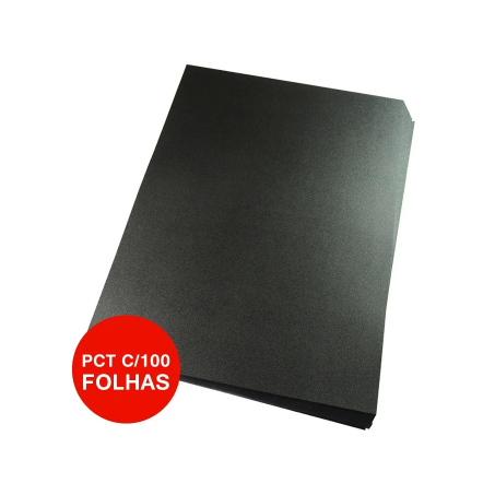 CAPA P/ ENCADERNAÇÃO LM PRETA C/100UN