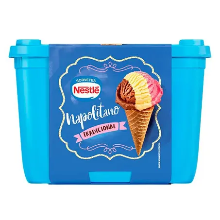 Nestlé Sorvete Napolitano Tradicional 1,5L