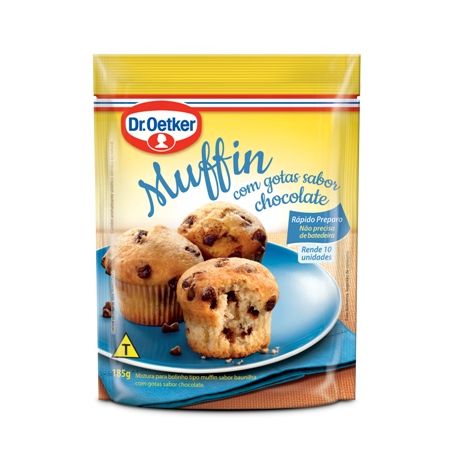 Mistura Para Muffin Dr. Oetker com Gotas de Chocolate Embalagem 185G