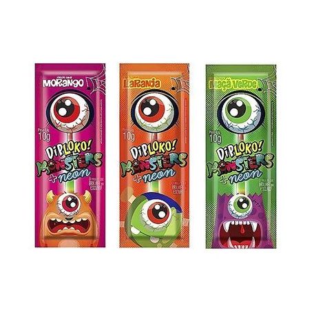 PIRULITO DIP LOKO 15G LOLLIPOP MONSTERS OLHO