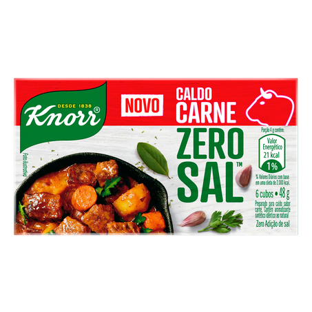 Caldo knorr carne zero sal 48g