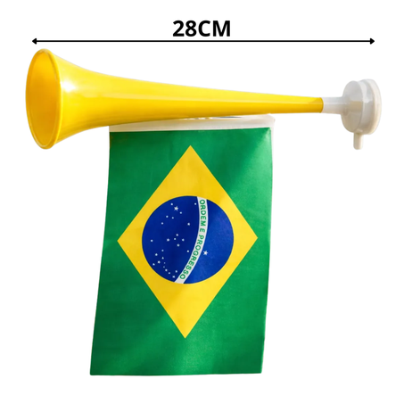 Corneta com buzina e bandeirinha do Brasil EK 360-2