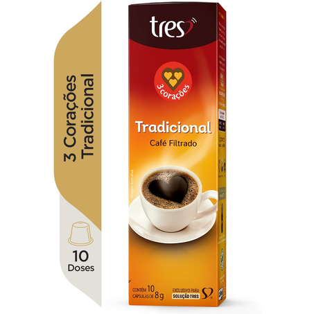 CÁPSULA TRÊS CORAÇÕES FILTRADO TRADICIONAL 10 UNID 360-1