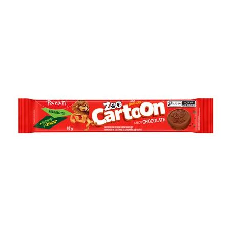 Biscoito Recheado Zoo Cartoon Chocolate Pacote 85gr