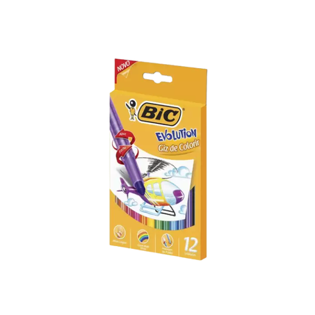 GIZ DE CERA BIC EVOLUTION REDONDO 12 CORES