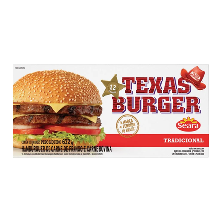 Hambúrguer Seara Texas Burger Misto 672G