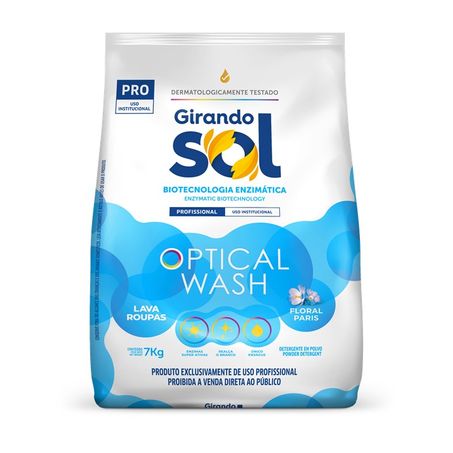 LAVA ROUPA GIRANDO SOL SACHE 7 KG AZUL            