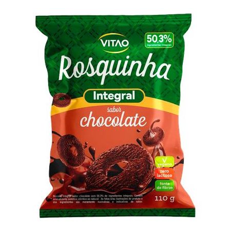 ROSQUINHA INTEGRAL CHOCOLATE 110G - VITAO