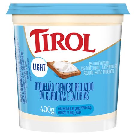 REQUEIJAO TIROL CREMOSO POTE LIGHT 400G