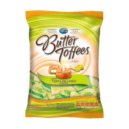 Bala arcor butter toffees limao 100g