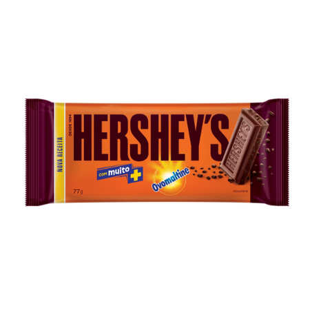 Tablete de Chocolate Ao Leite Hershey's Ovomaltine Pacote 77gr