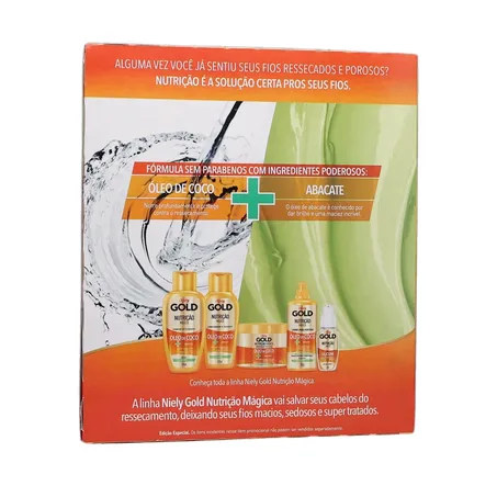 Kit Shampoo e Condicionador Niely Gold Nutrição Magica 175Ml 360-17