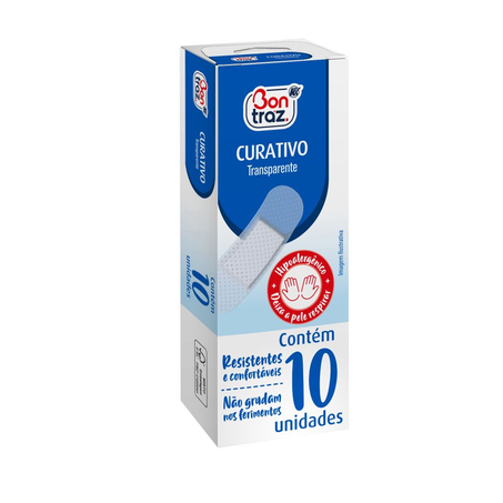 Curativo Bontraz Transparente com 10 Unidades