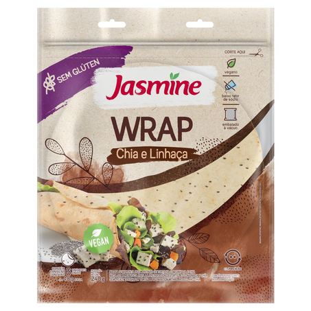 Wrap Jasmine 240g - Sem Glúten - Chia e Linhaça