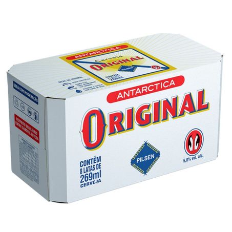 CAIXA CERVEJA ORIGINAL LATA 269ML C/8U
